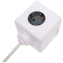 Удлинитель 3-мест. 2USB+1С белый 1.5м HM10-41-01 STEKKER Comfort 49571