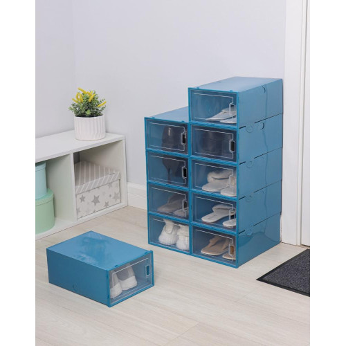 Короб для хранения обуви 33*23*13,5см синий(9379893)