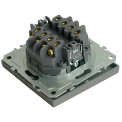 Переключатель 2-кл ЭМИЛИ перекрестный платиново-серый RSW10-5111-10