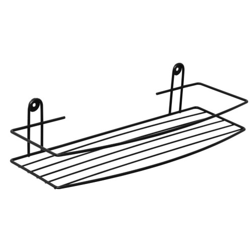 Полка для ванной комнаты IRSA прямая, цвет черный 34х12 АЛТ454 (10348186)
