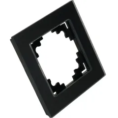 Рамка 1-пост Катрин стекло черный матовый GFR00-7001-05М