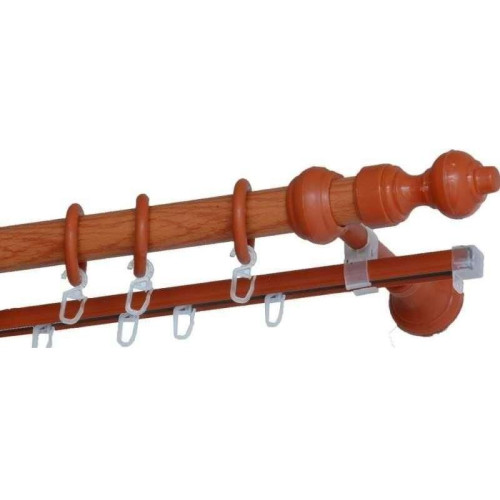 Карниз+шина d28 вишня (пластик) 200см Ле-Гранд (5)