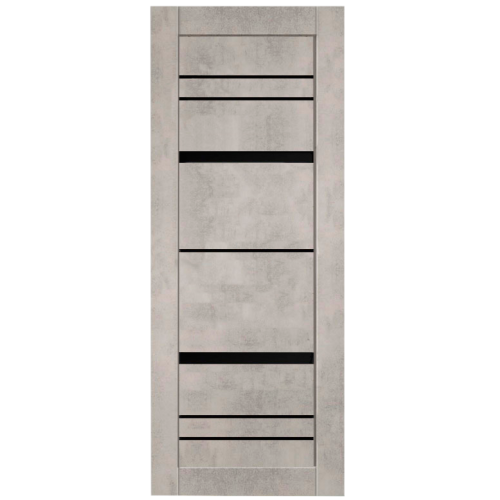/Дверное полотно SP 67 ДО 60 Бетон светлый ZADOOR, ПВХ (лакобель черное)(*5)