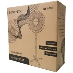 Вентилятор напольный BONAFFINI ELF-0005 белый/синий
