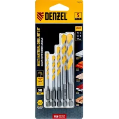 Набор сверл универсальных Denzel Multi cut 4-10мм, 5 шт (706016)