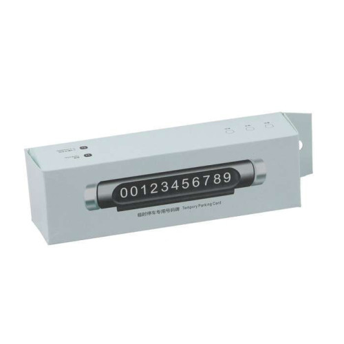 Табличка с номером сотового для авто, люминисцентные цифры, серебро (4331020)