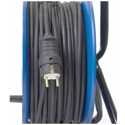 Удлинитель на катушке 4-мест. 20м 2Р+Е 3х2,5 STEKKER серия Professional, синий, PRF02-41-20 39784