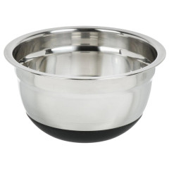 Миска нержавеющая сталь, 0.6 л, 14 см, круглая, противоскользящее дно, B020157