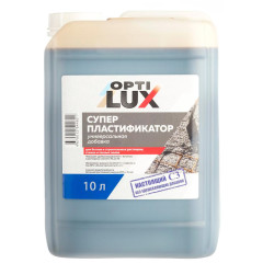 Добавка ОПТИЛЮКС С3 СУПЕРПЛАСТИФИКАТОР для бетонов и
строительных растворов 10л