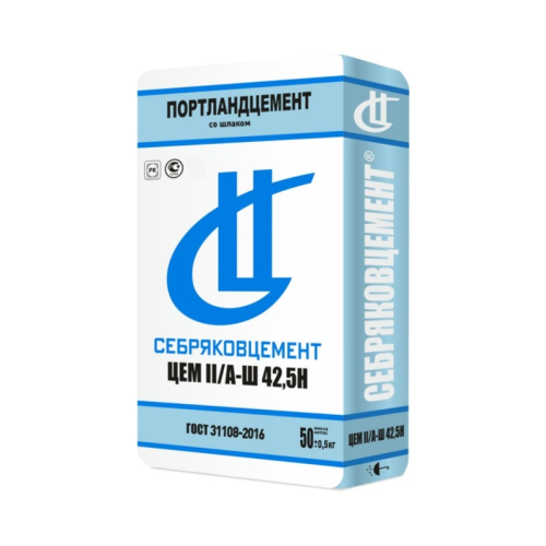 Портландцемент ЦЕМ II/А-Ш 42,5Н Себряков   М500   Д-20   50кг