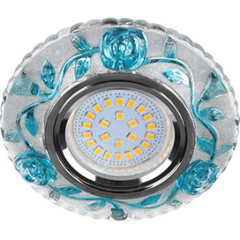 Свет. точ. ECOLA LD7071 MR16 Розы голубой/хром FB16CREFB(622617)(*1)