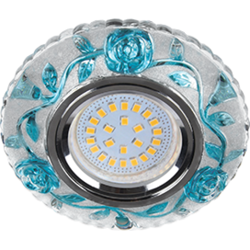 Свет. точ. ECOLA LD7071 MR16 Розы голубой/хром FB16CREFB(622617)(*1)