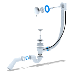 Сифон для ванны полуавтомат АНИПЛАСТ ЕМ311 1 1/2''х40 прямоточный