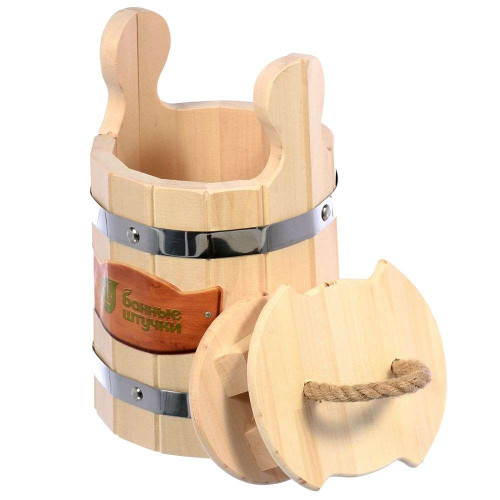 Кадка из липы 3л с крышкой и гнётом 