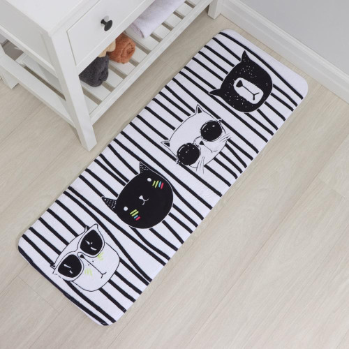 Коврик для ванной 450х1200мм ДОЛЯНА Коты (3542593)