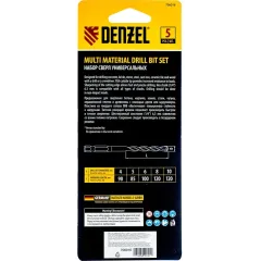 Набор сверл универсальных Denzel Multi cut 4-10мм, 5 шт (706016)