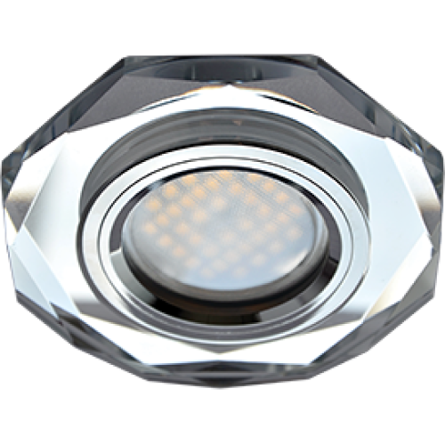 Свет. точ. ECOLA DL1652 MR16 8-угольник хром/хром FC1652EFF