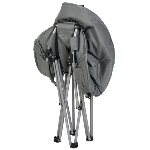 Кресло складное Green Days Гриб, полиэстер, темно-серое до 100кг 80х80х80см с сумкой-чехлом (353010)