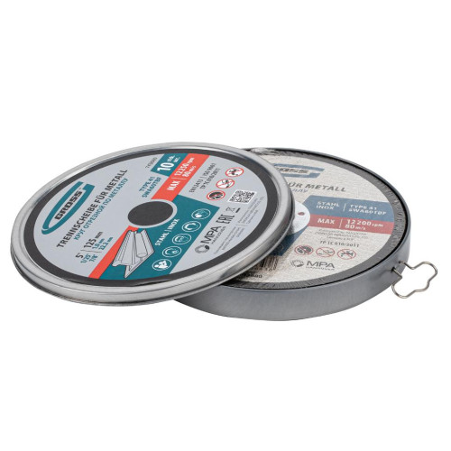 Круг отрезной GROSS 125х1,0 мм 10шт в металл банке