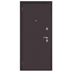 Дверь метал. Бульдорс-STEEL-60 HOME ECO, Букле шоколад, Букле шоколад (2050*960, Левая)