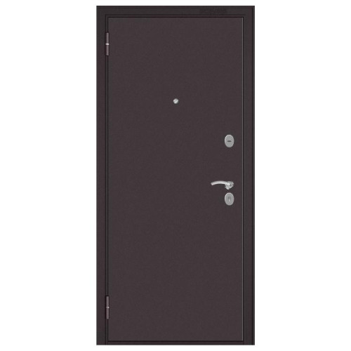 Дверь метал. Бульдорс-STEEL-60 HOME ECO, Букле шоколад, Букле шоколад (2050*960, Левая)