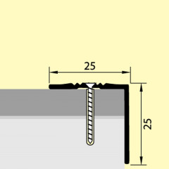Угол 25*25мм 0,9 алюминий