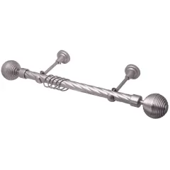 Карниз Ле-Гранд кованный твист 2,4м (1ряд) D25/19/(16) серебро мат, Дюна