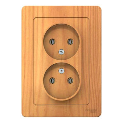 Розетка 2-ая 2P BLANCA ясень SchE BLNRS000025