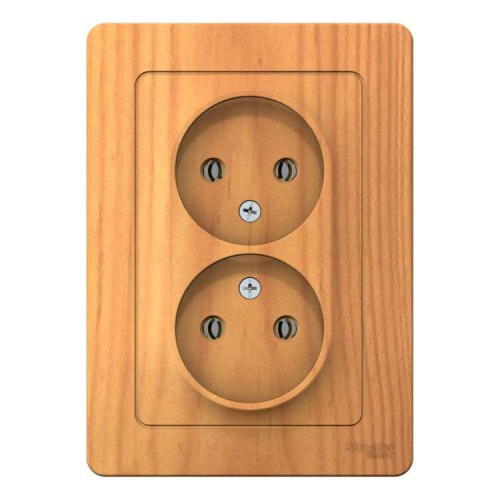 Розетка 2-ая 2P BLANCA ясень SchE BLNRS000025