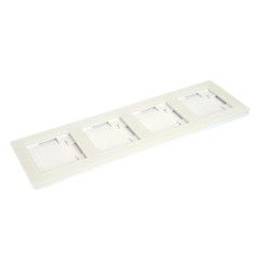 Рамка 4-пост Катрин стекло белый матовый GFR00-7004-01М