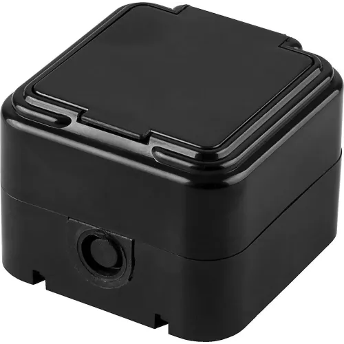 Розетка О/У 2P+Е STEKKER БРЕСТ черн.крышка(RA 16-211-Ч) PST16-21-44 32741