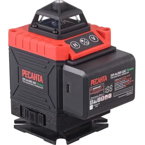 Уровень лазерный РЕСАНТА ПЛ-4Х360ШС Green (61/10/545)