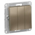 Выключатель 3-кл AtlasDesign 10A IP20(cх.1+1+1)шампань SchE ATN000531
