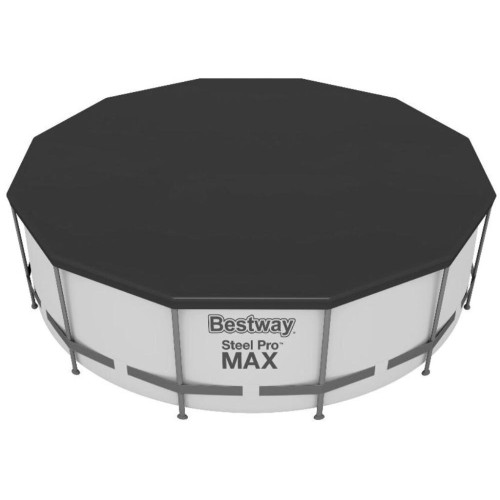 Бассейн каркасный BESTWAY STEEL PRO MAX 366*122см фильтр-насос, лестница, тент 10250л, ремкомплект 56420 (351114)