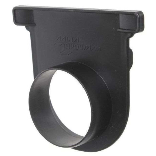 АЛЬТА ДС торцевая заглушка канала 110 с отводом (черная) 0,142*0,130*0,042 м