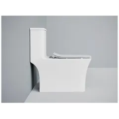 Унитаз-монолит EVA GOLD SM9615 сиденье ДП, безободковый, с гофрой и гибкой подводкой