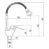 Смеситель для кухни SOLONE LOP4-B043, ф 40, гибкий излив