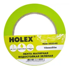 Скотч малярный HOLEX жаро-водостойкий 18ммх50м (HAS-382246)