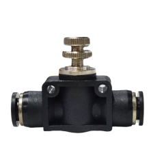 Кран игольчатый пластиковый, под цанговый зажим 10 мм