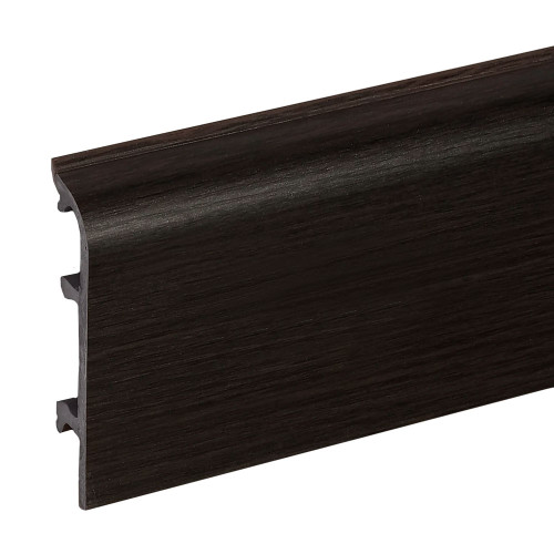 Плинтус вспененный КлассикСофт с кабельканалом 80мм 2,2м / Венге 226