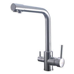 Смеситель для кухни EVA GOLD FK041C хром, латунь, с каналом для фильтрованной воды