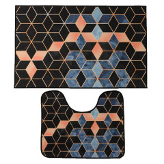 Набор ковриков для ванной и туалета 2шт ДОЛЯНА 50х80см+50х40см Бурлеск (5411412)