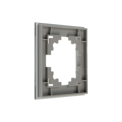 Рамка 1-пост Катрин стекло серебро GFR00-7001-03