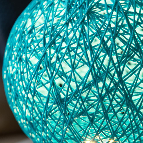 Светильник-ночник (LED) APEYRON из ротанга 220V 2W 6 диодов 3200K 200lm 15x15x18см голубой 12-80