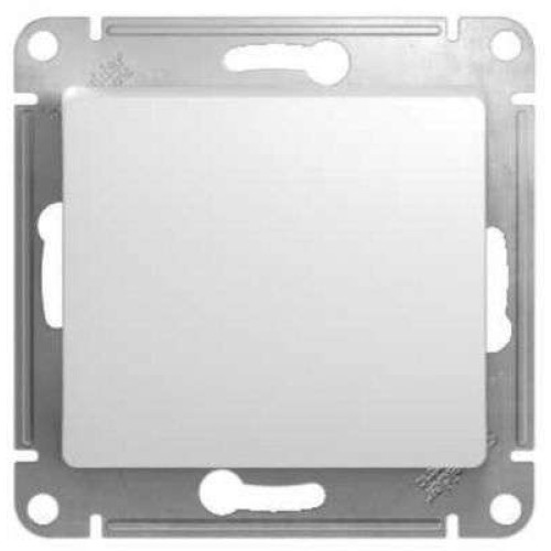 Переключатель 1-кл GLOSSA перекрестный белый GSL000171 (424078)