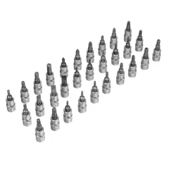 Набор инструментов СИБРТЕХ 215 пр. 1/4, 3/8, 1/2, Cr-V, S2, усиленный кейс (14170)