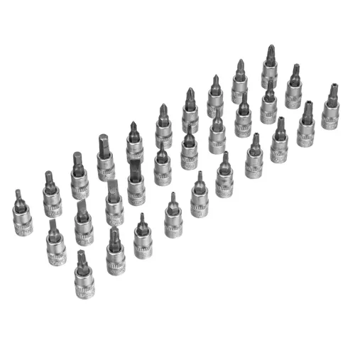 Набор инструментов СИБРТЕХ 215 пр. 1/4, 3/8, 1/2, Cr-V, S2, усиленный кейс (14170)