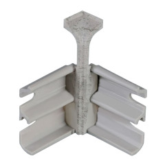 Угол внутренний для вспененного плинтуса Классик Софт 80мм/Лофт светло серый 438