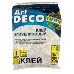 Клей обойный ART DEКO для флизел. обоев 200гр (30) ПАКЕТ (*1)