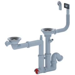 Сифон для мойки двойной АНИПЛАСТ 3 1/2